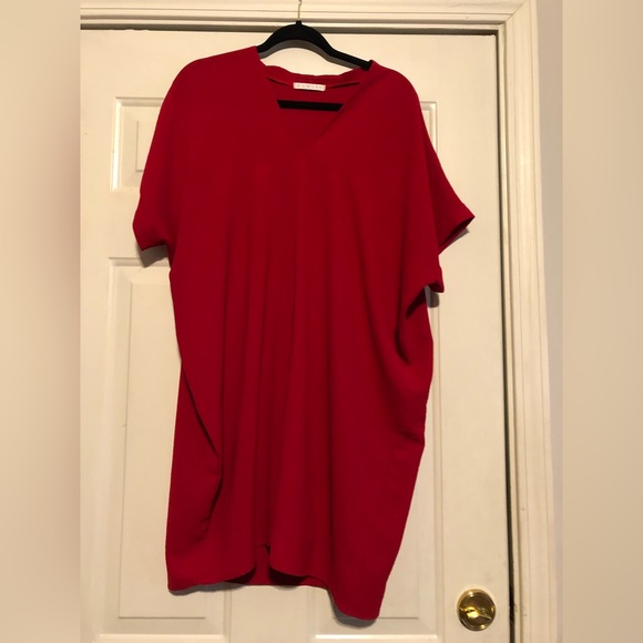 NWT Karlie Red Oversized Flowy Dress - Picture 3 of 4
